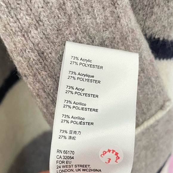 Anthropologie Pencey Striped Longline Sleeveless Cardigan Vest in Size Large - Picture 6 of 8